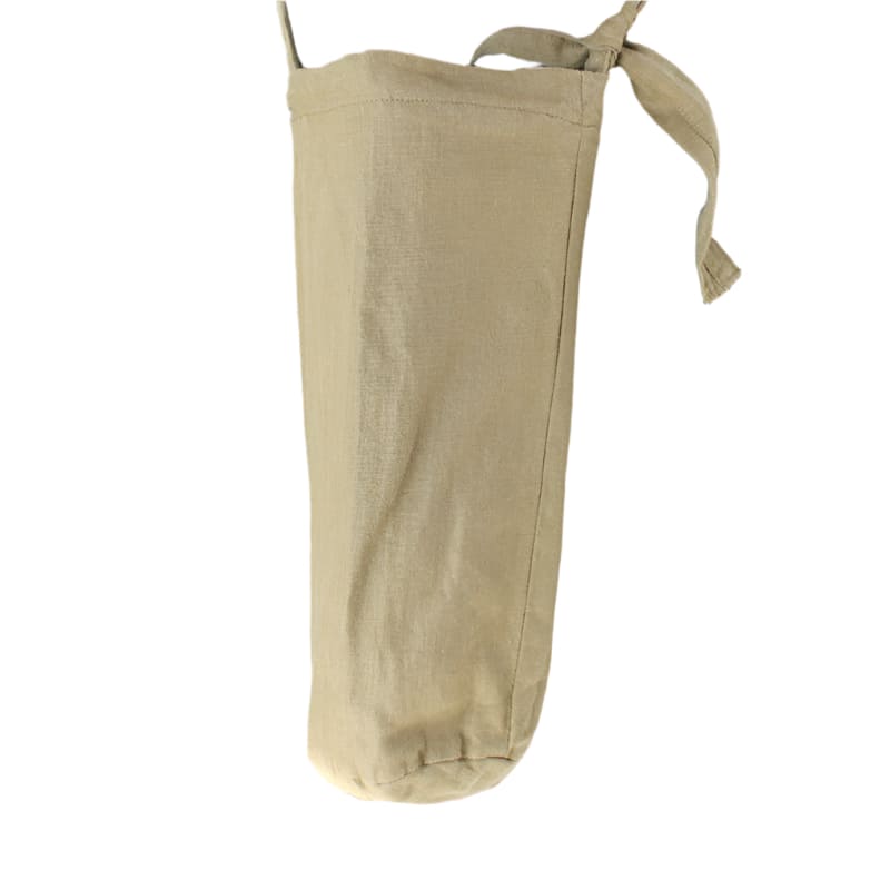 Olive Green Linen Barrel Sling Bag