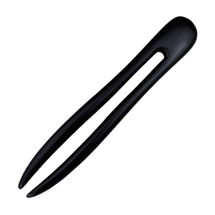 Black Sandalwood U-shaped Chai Hairpin