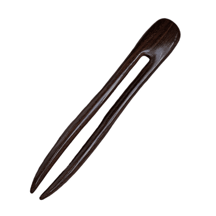 Golden Sandalwood U-shaped Chai Hairpin