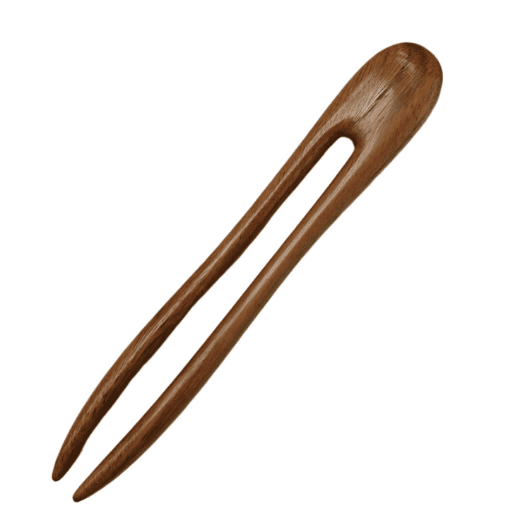 Green Sandalwood U-shaped Chai Hairpin