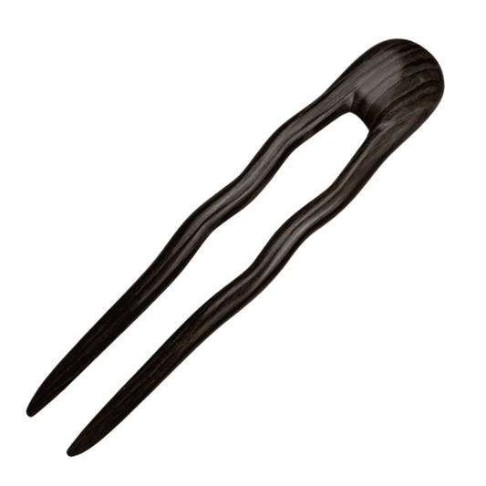 Black Sandalwood Wavy Chai Hairpin