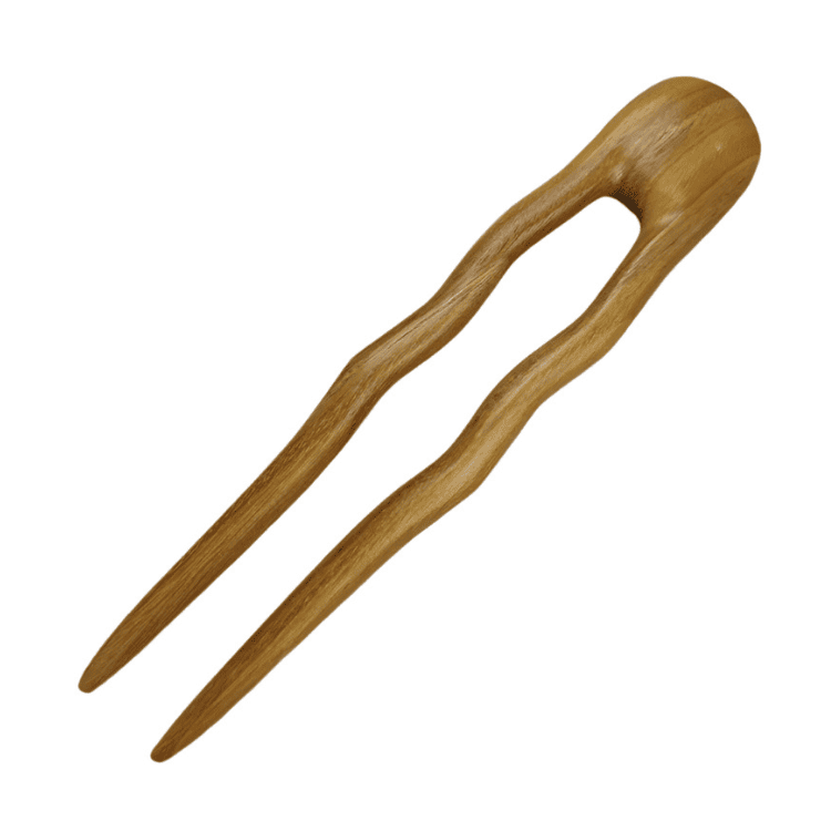 Green Sandalwood Wavy Chai Hairpin