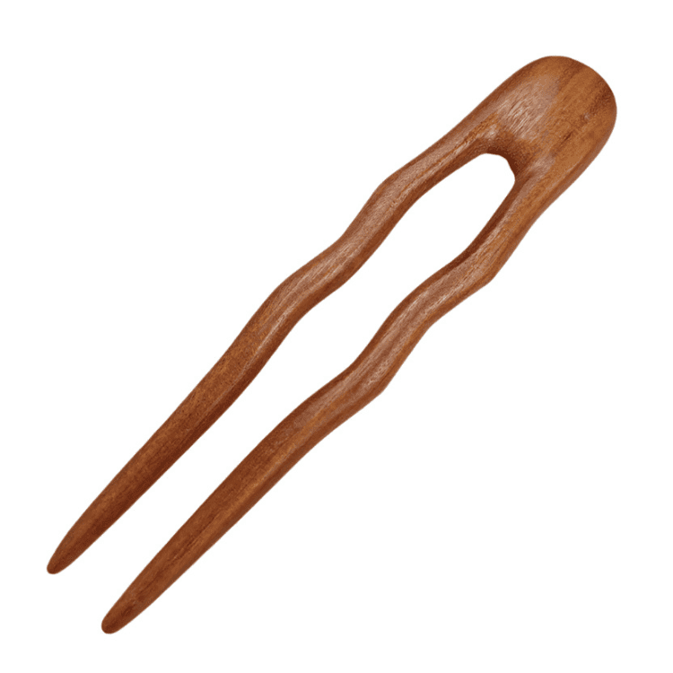 Rosewood Wavy Chai Hairpin