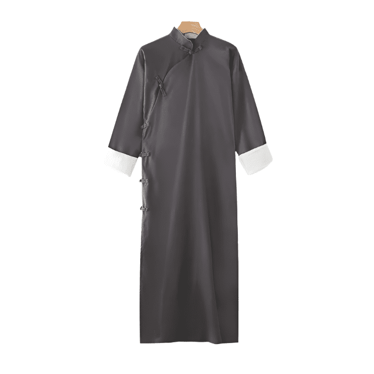 Changshan Robe Best Chinese Clothing Dark Grey 2XL