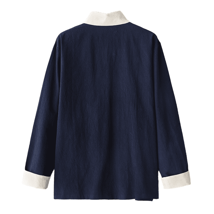 Back of Hanfu Jacket with Contrast Color