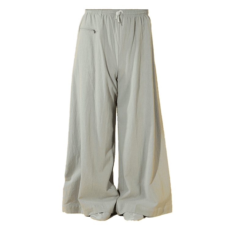 Light Grey Shaolin Monk Pants for Spring and Autumn