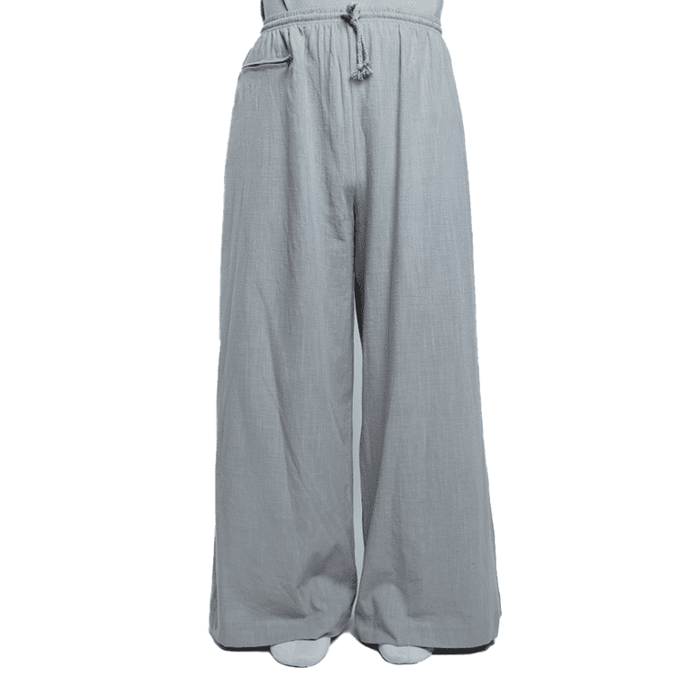 Light Grey Shaolin Monk Pants for Summer