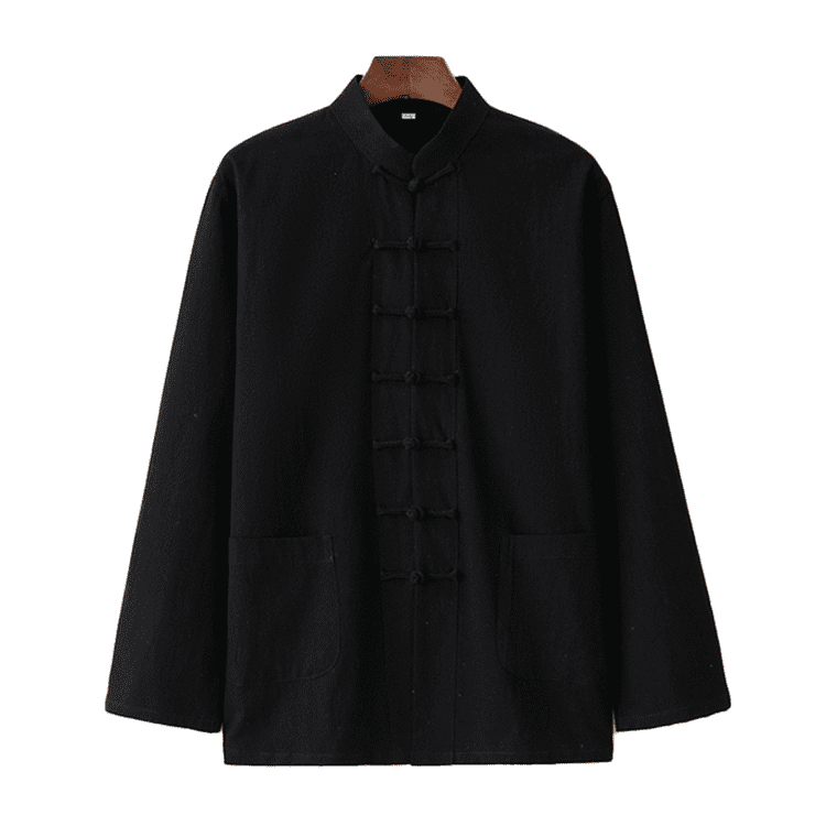 Black Tang Shirt with 7 Buttons