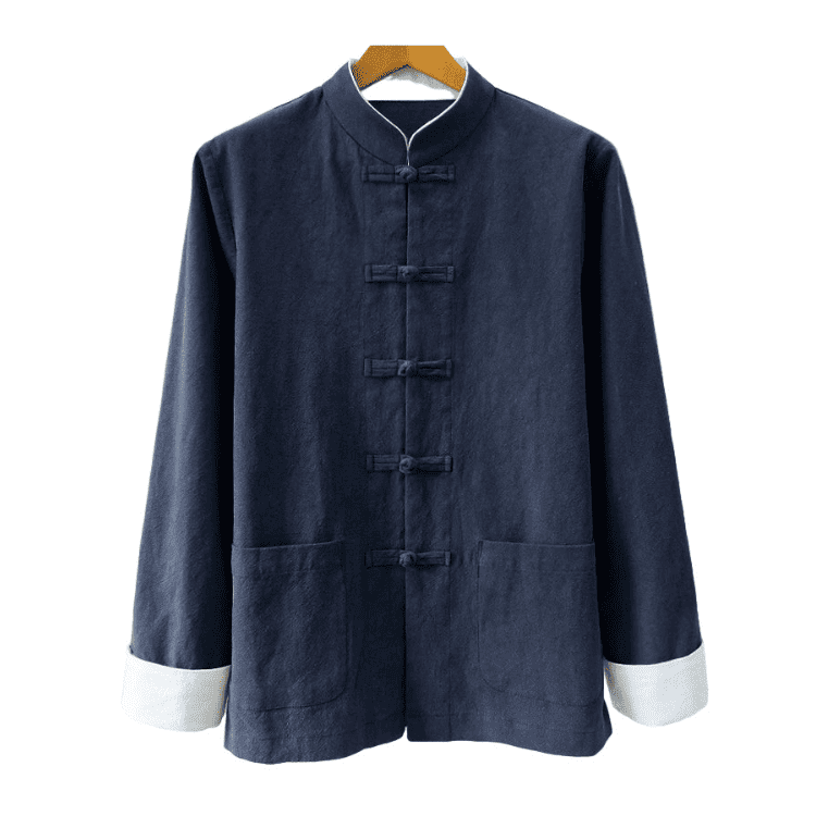 Navy Blue Tangzhuang Jacket