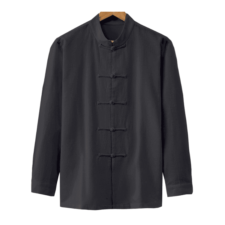 Black Tangzhuang Shirt