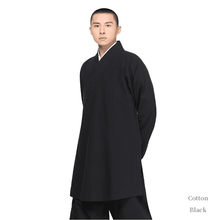 Load image into Gallery viewer, Black Cotton Arhat Monk Robe
