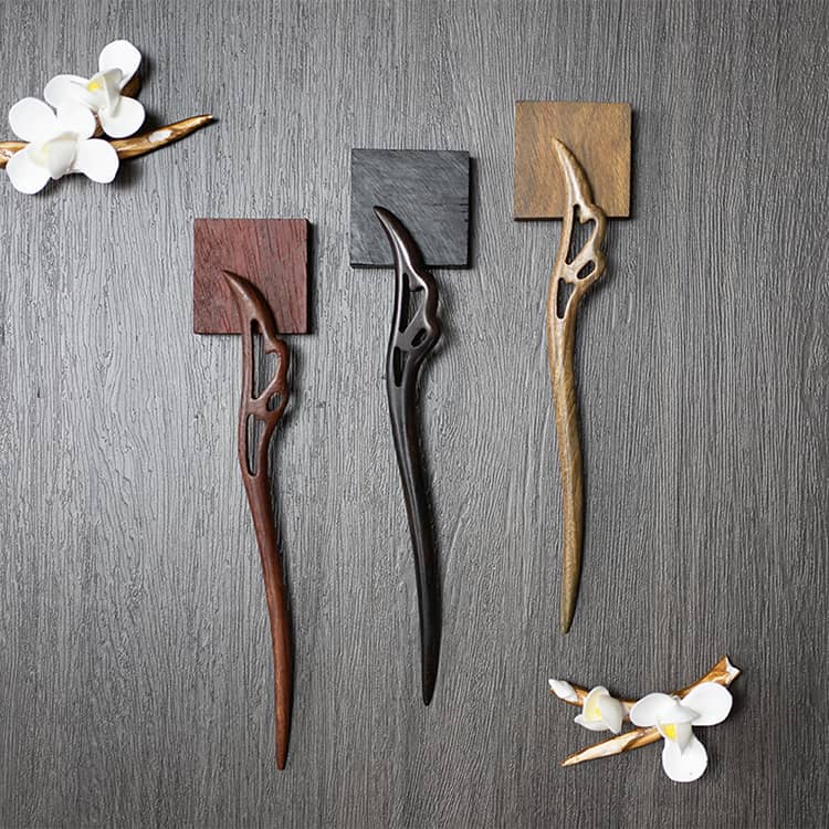 18cm Sandalwood Chinese Hairpins Zan