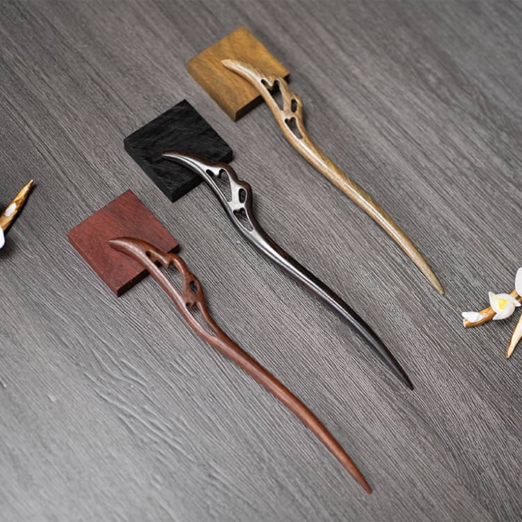 18cm Sandalwood Chinese Hairpins Zan