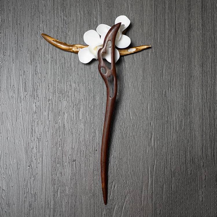 18cm Red Sandalwood Chinese Hairpin Zan