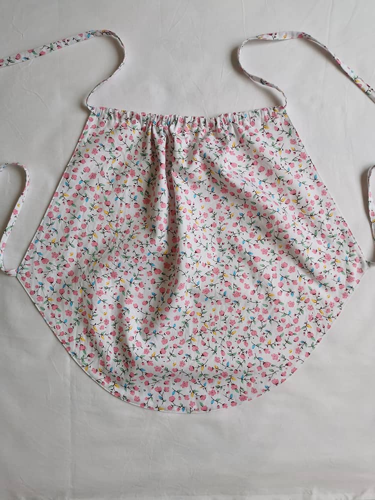 Pink Ancient Chinese Underwear Dudou with Floral Patterns and Thin Belts
