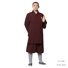 Load image into Gallery viewer, Wine Red Ice Silk Arhat Monk Robe
