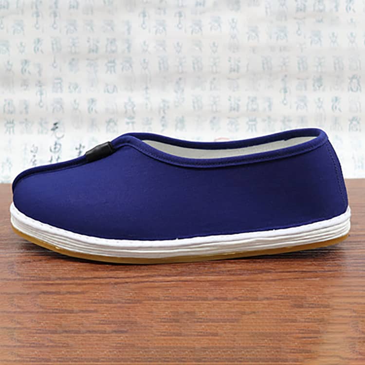 Blue Shaolin Monk Shoes with Cotton Vamp and Rubber Sole