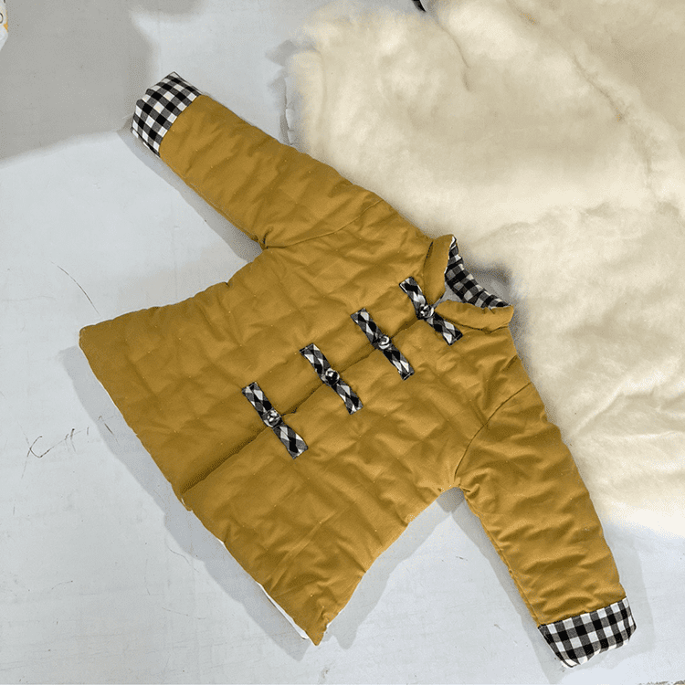 Yellow padded tang suit jacket for children