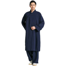 Load image into Gallery viewer, Navy Blue two-piece wudang taoist tai chi robe
