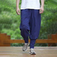 Load image into Gallery viewer, Blue Casual Cotton Shaolin Monk Pants
