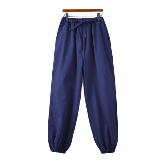 Navy Blue Bruce Lee Style Pants