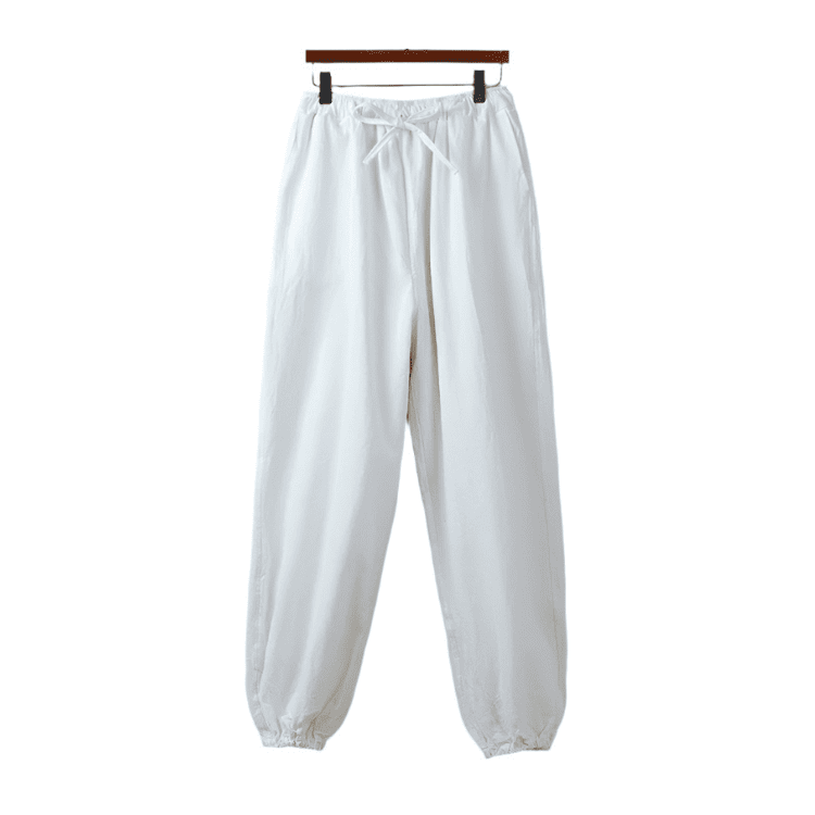 White Bruce Lee Style Pants