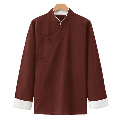 Wine Red Changshan Jacket