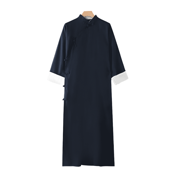 Navy Blue Changshan Robe