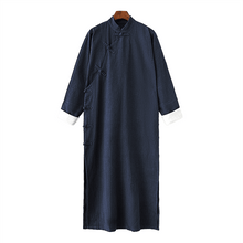 Load image into Gallery viewer, Navy Blue Changshan Robe

