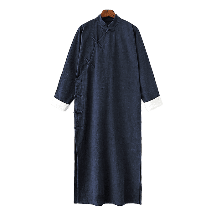 Navy Blue Changshan Robe
