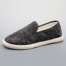 Load image into Gallery viewer, Dark Grey Handmade Jacquard Chinese Cloth Shoes
