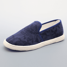 Load image into Gallery viewer, Navy Blue Handmade Jacquard Chinese Cloth Shoes
