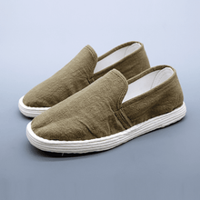 Load image into Gallery viewer, Olive Green Handmade Solid Chinese Cloth Shoes
