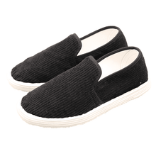 Load image into Gallery viewer, Black Corduroy Cloth Shoes with Wide Cords

