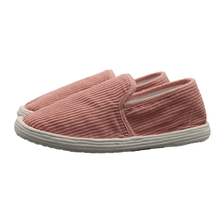 Load image into Gallery viewer, Pink Corduroy Cloth Shoes with Wide Cords
