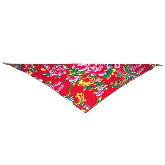 Red Dongbei Flower Headscarf