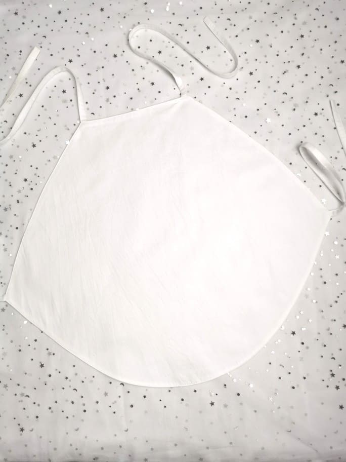 Thin White Chinese Underwear Dudou with Straight Neckline