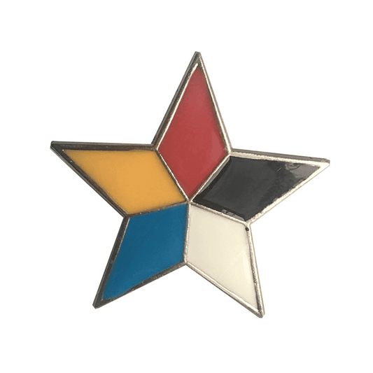 Five-Colored Star Military Cap Badge of the Beiyang Warlords in the Republic of China Era