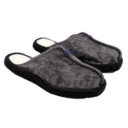 Dark Grey Hanfu Cloth Slippers