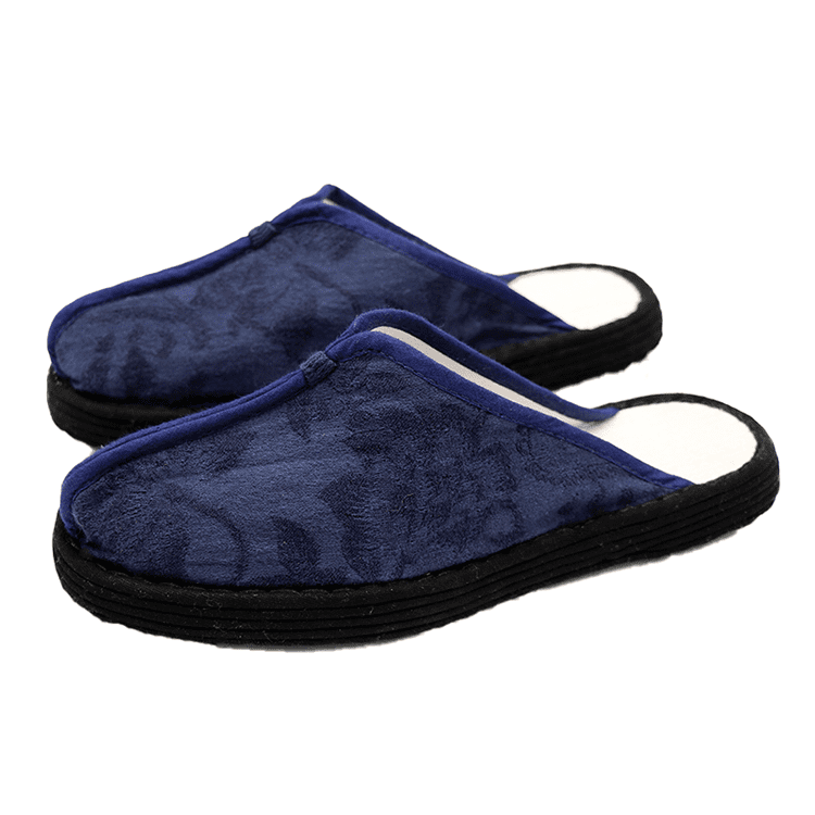 Navy Blue Hanfu Cloth Slippers