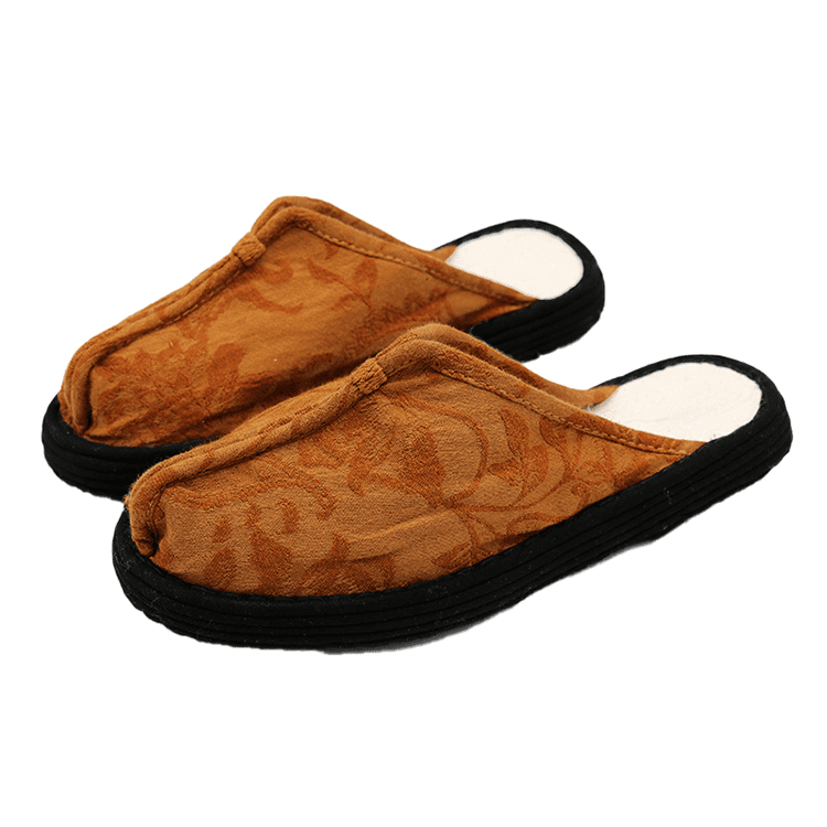 Ocher Yellow Hanfu Cloth Slippers