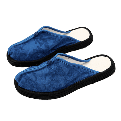 Sapphire Blue Hanfu Cloth Slippers