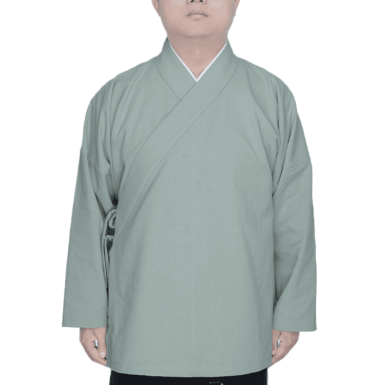 Bean Green Solid Hanfu Jacket