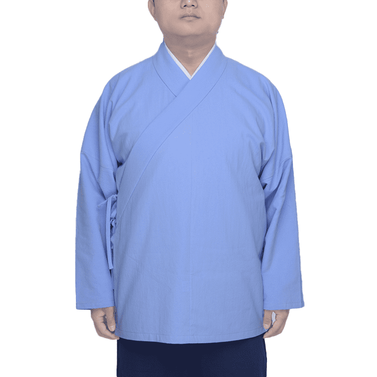 Sky Blue Solid Hanfu Jacket