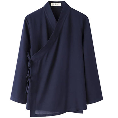 Navy Blue Hanfu Shirt