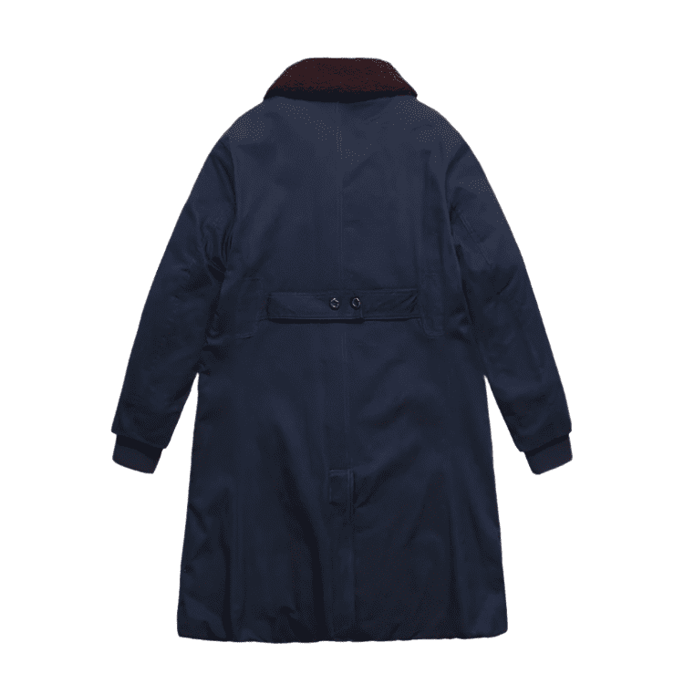 Back of Navy Blue Modernized 1965 Style Jundayi Overcoat