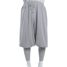 Load image into Gallery viewer, Light Grey Shaolin Monk Pants with Puttees
