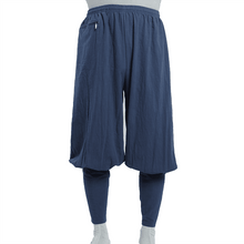 Load image into Gallery viewer, Navy Blue Shaolin Monk Pants with Puttees

