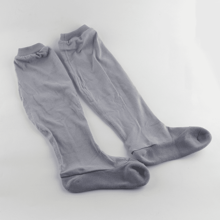 Grey Shaolin Monk Socks with Elastic Straps