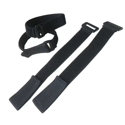 Black Adjustable Elastic Shaolin Monk Leg Straps